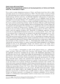 Foreign Rule? Transnational, National, and Local Perspectives on Venice and Venetia Within the ʻmultinationalʼ Empire