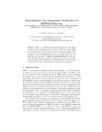 Formalization and Automated Verification of Restful Behavior