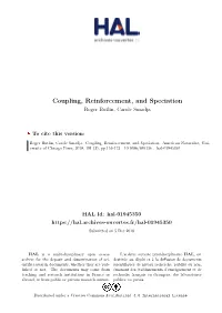 Coupling, Reinforcement, and Speciation Roger Butlin, Carole Smadja