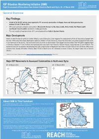 General Overview IDP Situation Monitoring Initiative (ISMI)