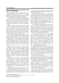 Infrared Telescopes E NCYCLOPEDIA of a STRONOMY and a STROPHYSICS