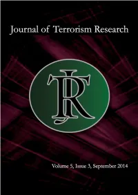 Journal of Terrorism Research, Volume 5, Issue 3 (2014)