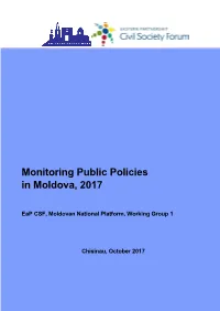 Monitoring Public Policies in Moldova, 2017