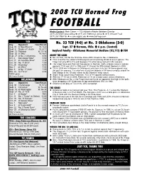 TCU Football Release