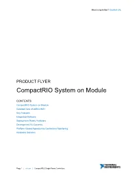 Compactrio System on Module Product Flyer