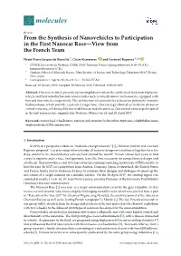 From the Synthesis of Nanovehicles to Participation in the First Nanocar Race—View from the French Team