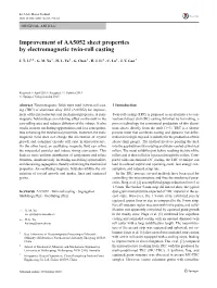 Improvement of AA5052 Sheet Properties by Electromagnetic Twin-Roll Casting