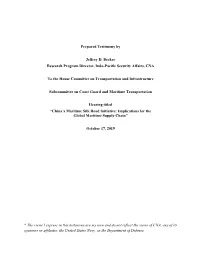 Prepared Testimony by Jeffrey D. Becker Research Program Director