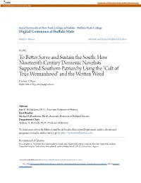 To Better Serve and Sustain the South: How Nineteenth Century