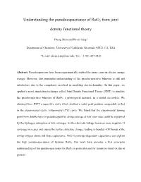Understanding the Pseudocapacitance of Ruo2 from Joint Density Functional Theory