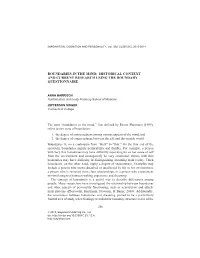 Boundaries in the Mind: Historical Context and Current Research Using the Boundary Questionnaire