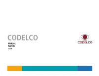 CODELCO ANNUAL REPORT 2015 Table of Contents ANNUAL REPORT 2015