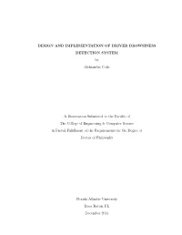 DESIGN and IMPLEMENTATION of DRIVER DROWSINESS DETECTION SYSTEM by Aleksandar Colic