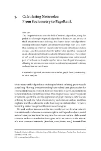 From Sociometry to Pagerank