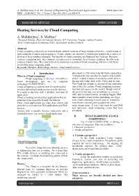 Hosting Services by Cloud Computing