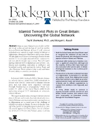 Islamist Terrorist Plots in Great Britain: Uncovering the Global Network Ted R