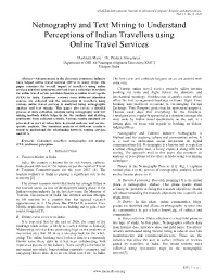 Netnography and Text Mining to Understand Perceptions of Indian Travellers Using Online Travel Services