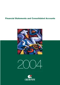 Financial Statements and Consolidated Accounts