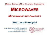 Microwave Resonators