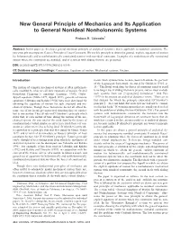 New General Principle of Mechanics and Its Application to General Nonideal Nonholonomic Systems