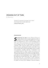 SPEAKING out of TURN: Lorraine O