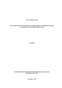 Doctoral Dissertation Vulnerability, Impact and Adaptation to Climate