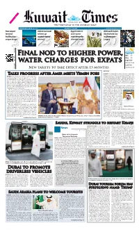 Final Nod to Higher Power, Water Charges for Expats