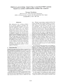 Full-Text Processing: Improving a Practical NLP System Based on Surface Information Within the Context