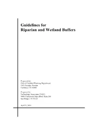 Guidelines for Riparian and Wetland Buffers