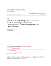 Host Parasite Relationships and Intraspecific Variation in The