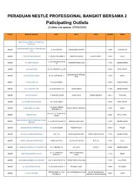 Paticipating Outlets (Outlets List Update: 07/09/2020)