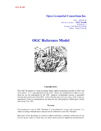 OGC Reference Model Editor: George Percivall