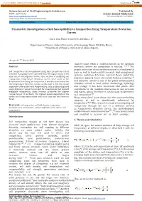 Parametric Investigation of Soil Susceptibility to Compaction Using Temperature Deviation Curves