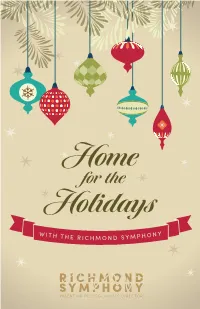 Chmond Symphony’S 2020- and Promotion of Composers of Color and 21 Season