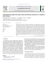 Conformational Study of the Open-Chain and Furanose Structures of D-Erythrose and D-Threose ⇑ Luis Miguel Azofra A, Ibon Alkorta A, , José Elguero A, Paul L