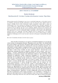 Iulian Boldea, Dumitru-Mircea Buda, Cornel Sigmirean (Editors) MEDIATING GLOBALIZATION: Identities in Dialogue Arhipelag XXI Press, 2018