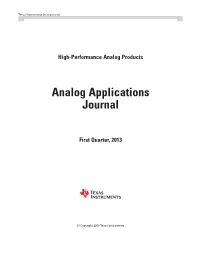 1Q 2013Issue Analog Applications Journal