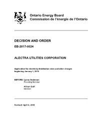 2018 OEB Decision and Order