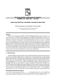 Improving Machine Translation Through Linked Data