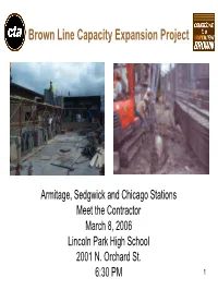 Brown Line Capacity Expansion Project Customer Communication Brown Line Web Site