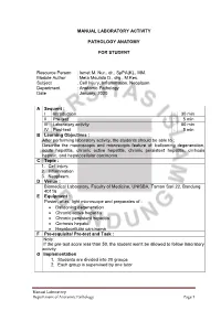 Manual Laboratory Activity Pathology Anatomy For