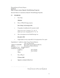 Section II: Periodic Report on the State of Conservation of the Ban Chiang