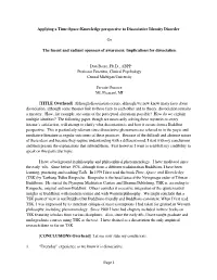 C:\Documents and Settings\Don Beere\My Documents\1 DOCS\Light\TSK and Dissociation, Text Plus Induction.Wpd