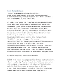 David Hudson Lectures