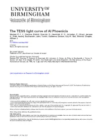 University of Birmingham the TESS Light Curve of AI Phoenicis