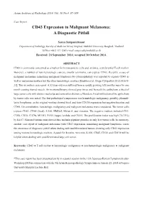 CD43 Expression in Malignant Melanoma: a Diagnostic Pitfall