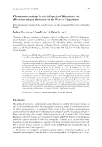 Chromosome Numbers in Selected Species of Hieracium S. Str. (Hieracium Subgen