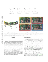 Dynamic View Synthesis from Dynamic Monocular Video