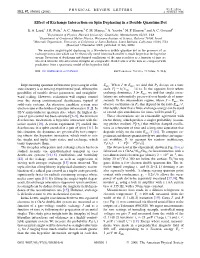 Effect of Exchange Interaction on Spin Dephasing in a Double Quantum Dot