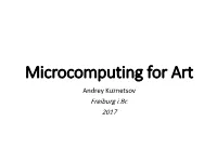Microcomputing for Art Andrey Kuznetsov Freiburg I.Br